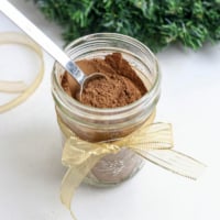 hot chocolate mix with tablespoon