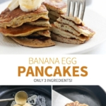 banana egg pancakes pin for pinterest