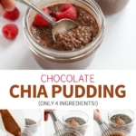Chocolate Chia Pudding pin for pinterest