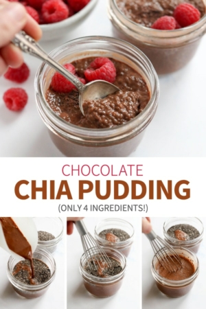 Chocolate Chia Pudding pin for pinterest