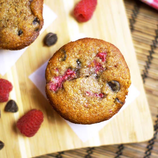 raspberry chocolate chip muffin