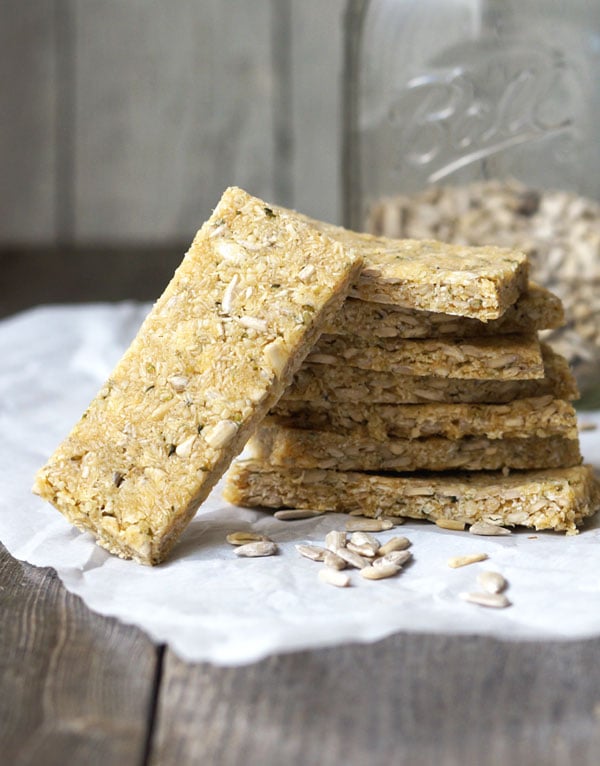 no-bake coconut granola bars stacked