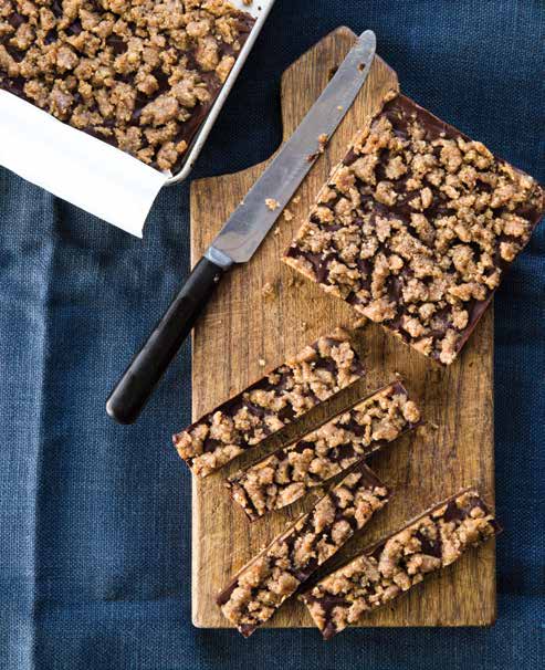 chocolate pecan crumble bars