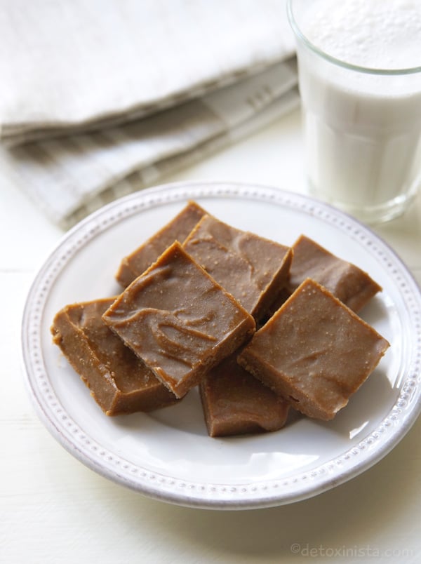 cookie butter fudge on a plate