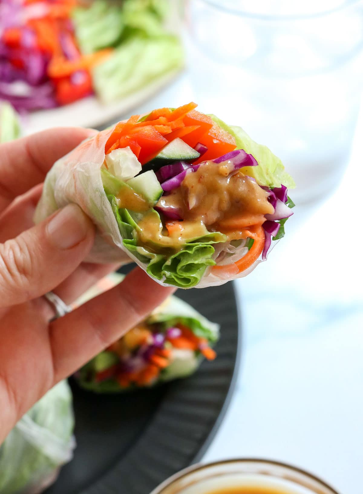 DDD #41 – Vegan Vietnamese Fresh Salad Rolls with Homemade Peanut Dipping  Sauce