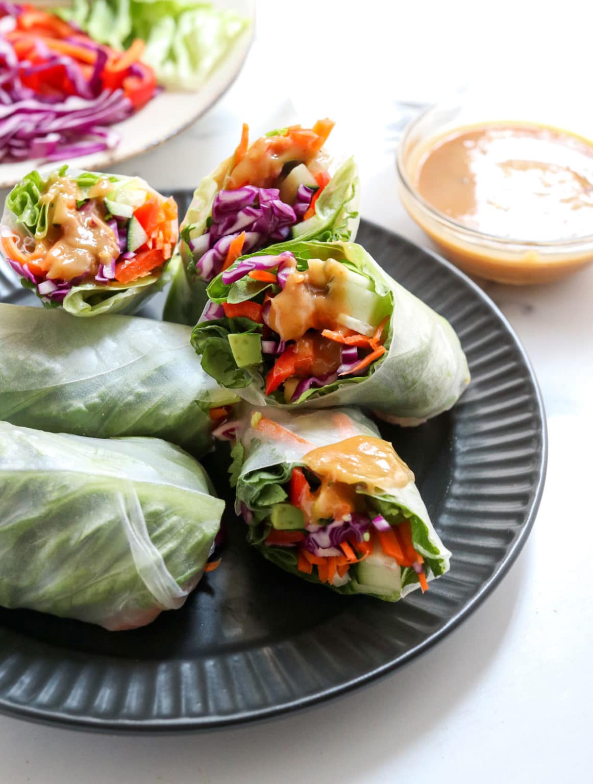 Spring Rolls With Peanut Sauce 1162x1536 