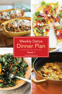 Weekly Detox Dinner Plan: Week 1 pin
