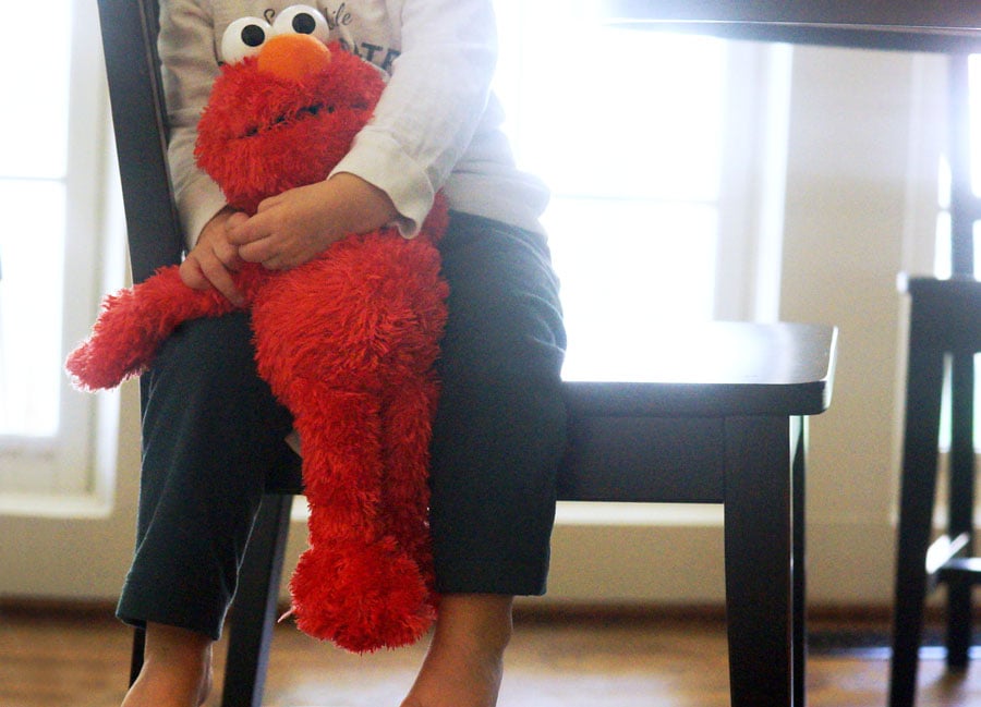 hugging elmo doll