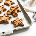 gingerbread cookies on a pan