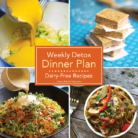 Dairy-free weekly detox dinner plan pin
