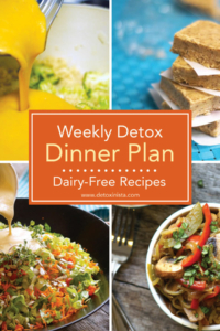 Dairy-free weekly detox dinner plan pin