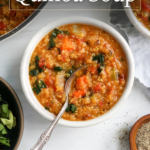 quinoa soup pin for pinterest