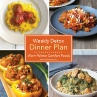 weekly detox dinner plan of warm winter comfort foods promo