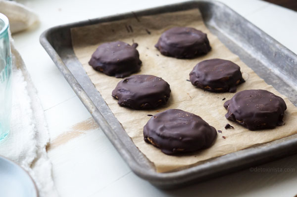 Tagalong Cookies on a pan