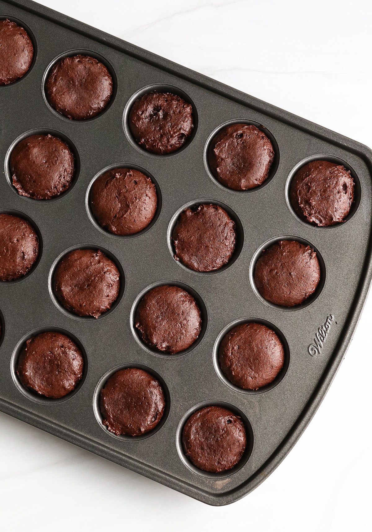 date brownies in mini muffin pan.