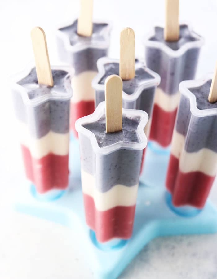 Fourth of July popsicles in a star mold