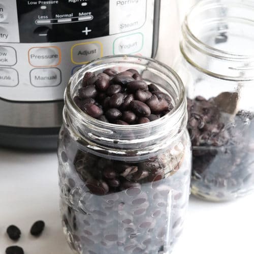 instant pot black beans from scratch in a bowl