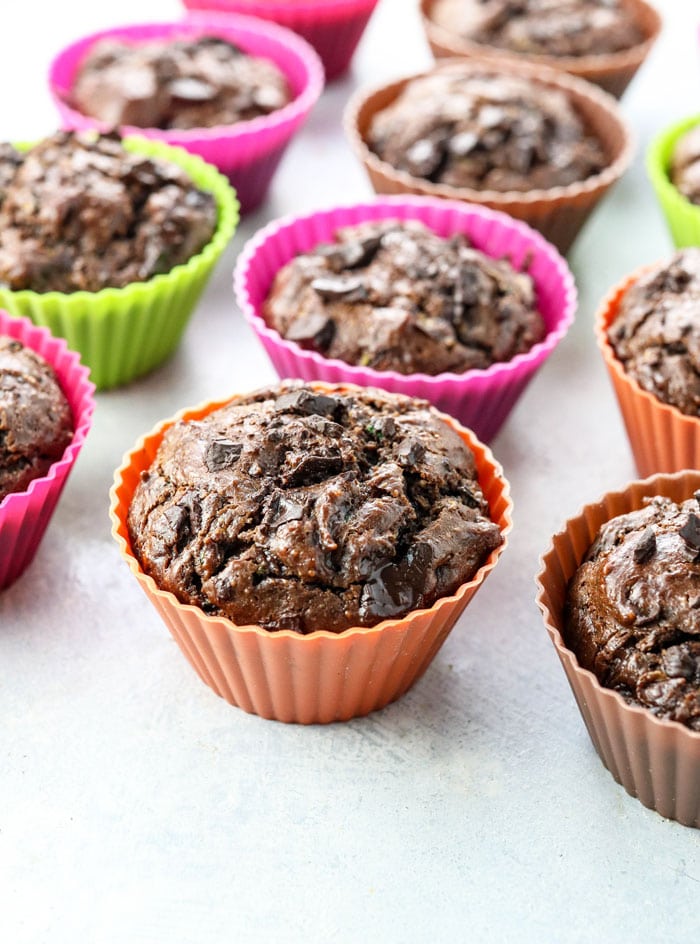 Healthy Flourless Chocolate Zucchini Muffins - Detoxinista