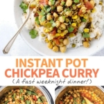 chickpea curry instant pot pin
