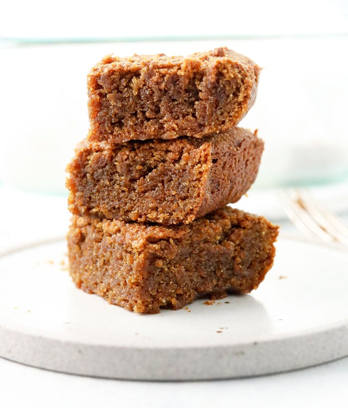 stack of vegan almond flour pumpkin bars