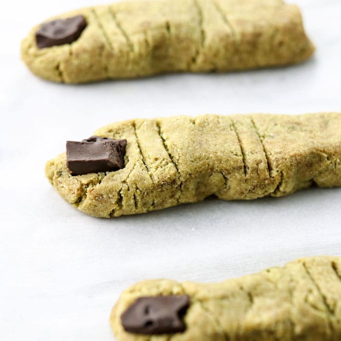 monster or hulk finger cookies