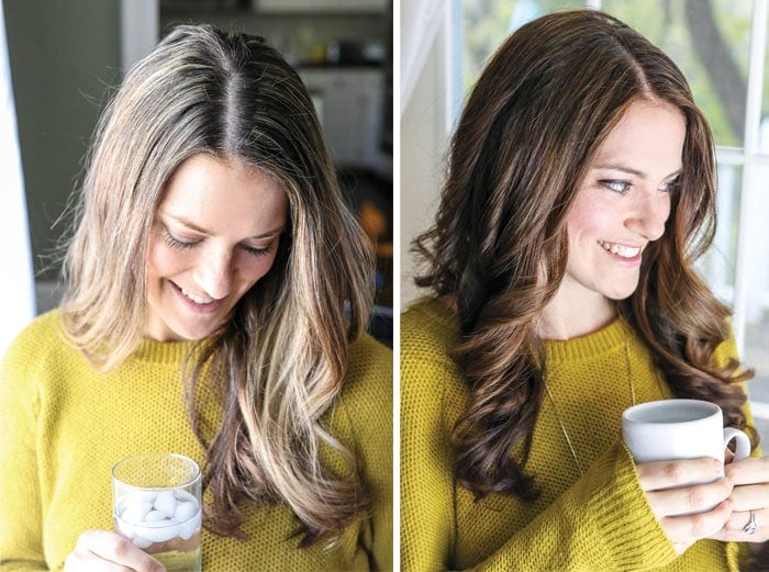 Non-Professional brunette hair is being nasty as hell. That Babe is smokin' a cigarette whilst mak.