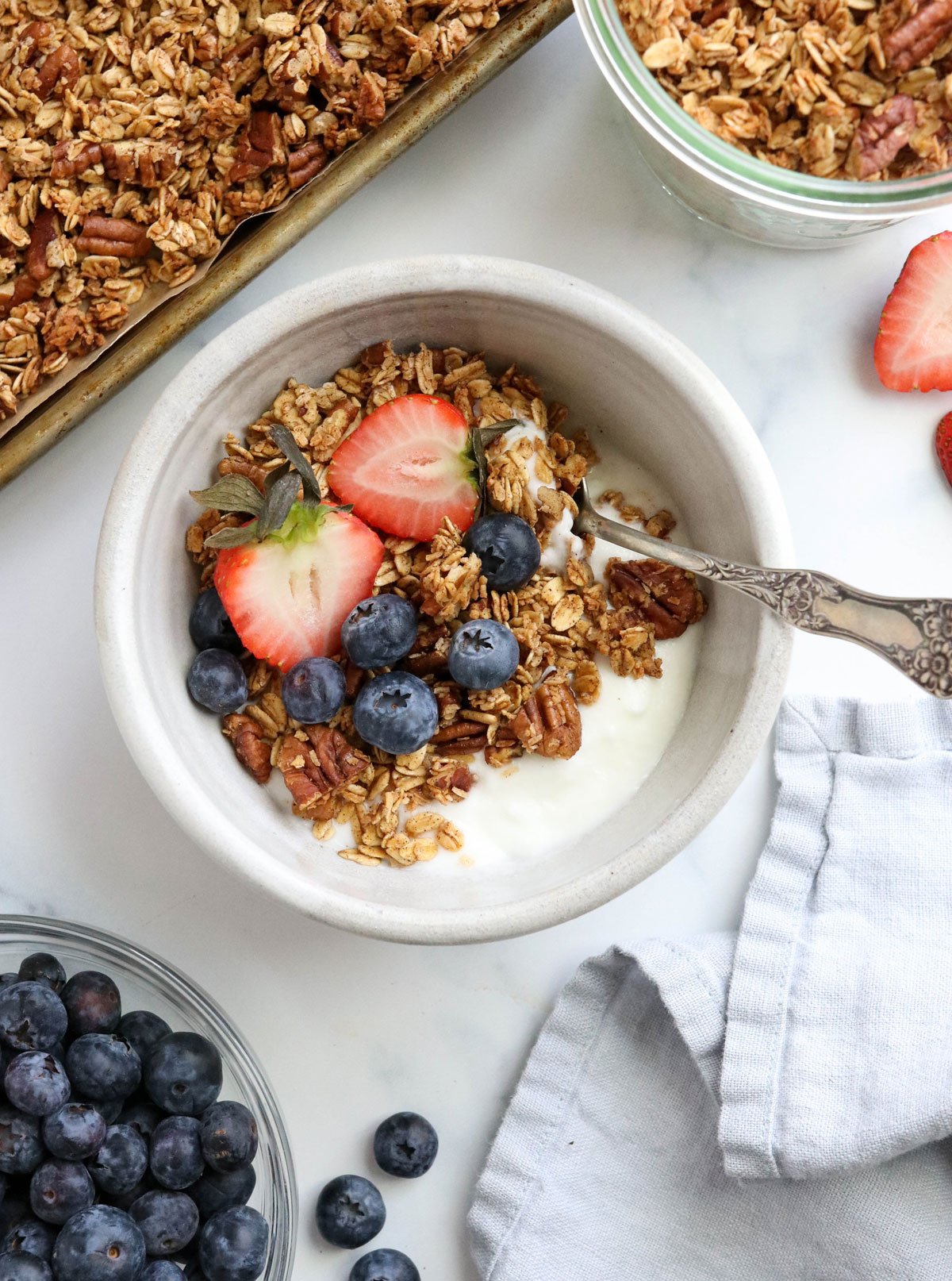 A Less Processed Life: What's For Lunch: Yogurt, Muesli, and Berries