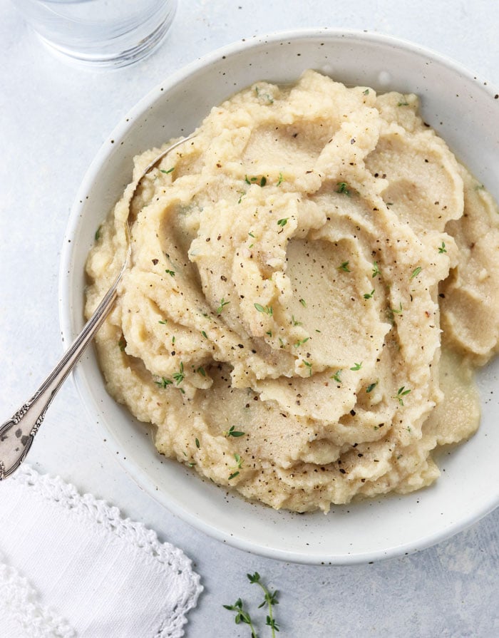 best mashed cauliflower recipe (vegan & Paleo!)