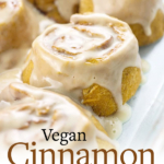 vegan cinnamon rolls pin for pinterest