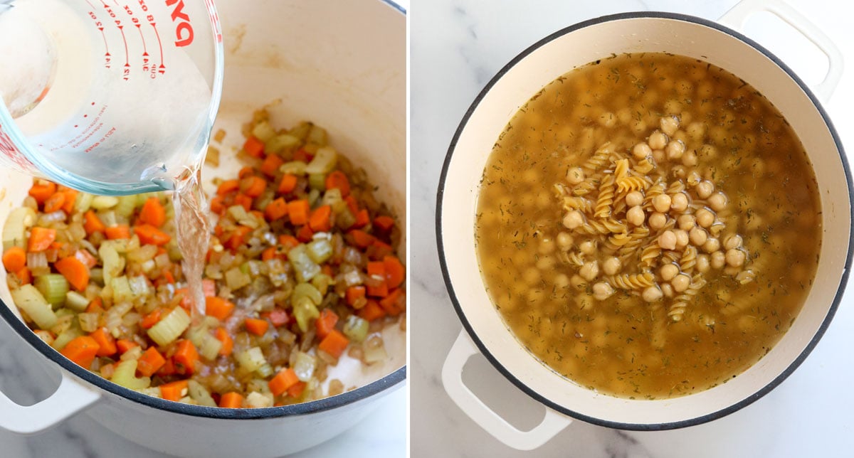 Vegan Chicken Noodle Soup {with Chickpeas!} + VIDEO - Mindful Avocado