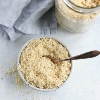 homemade almond flour in a bowl