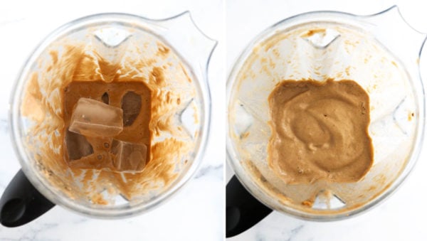 ice added to coffee smoothie