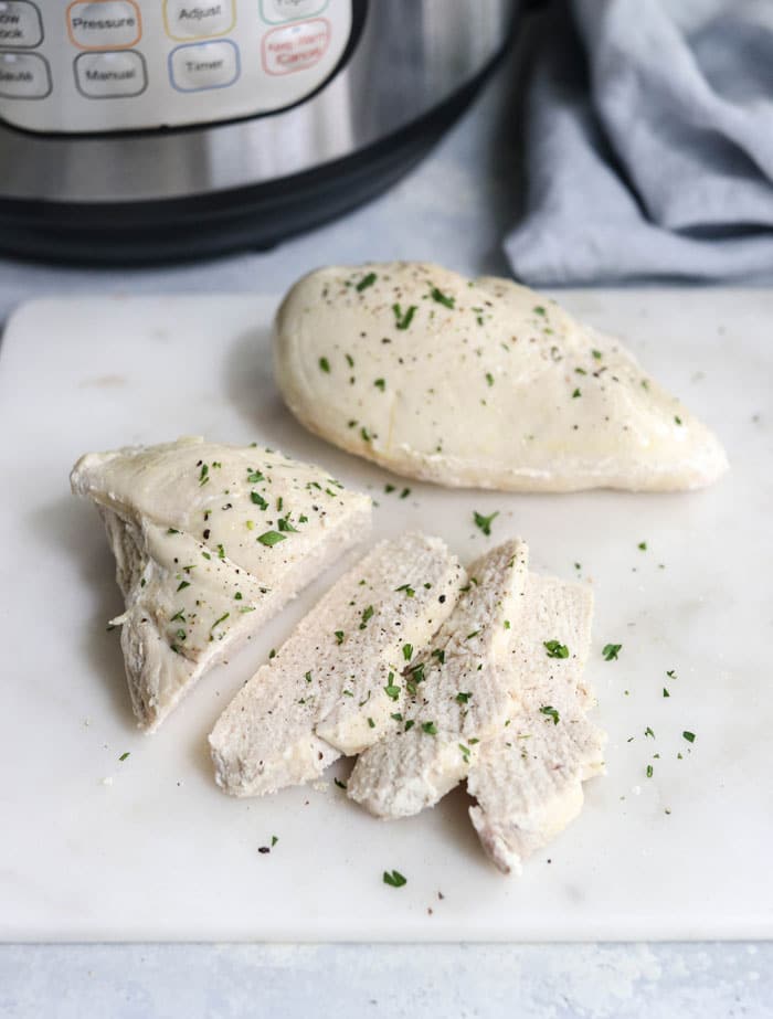 sliced chicken with instant pot