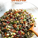 wild rice salad pin for Pinterest by Detoxinista.com.