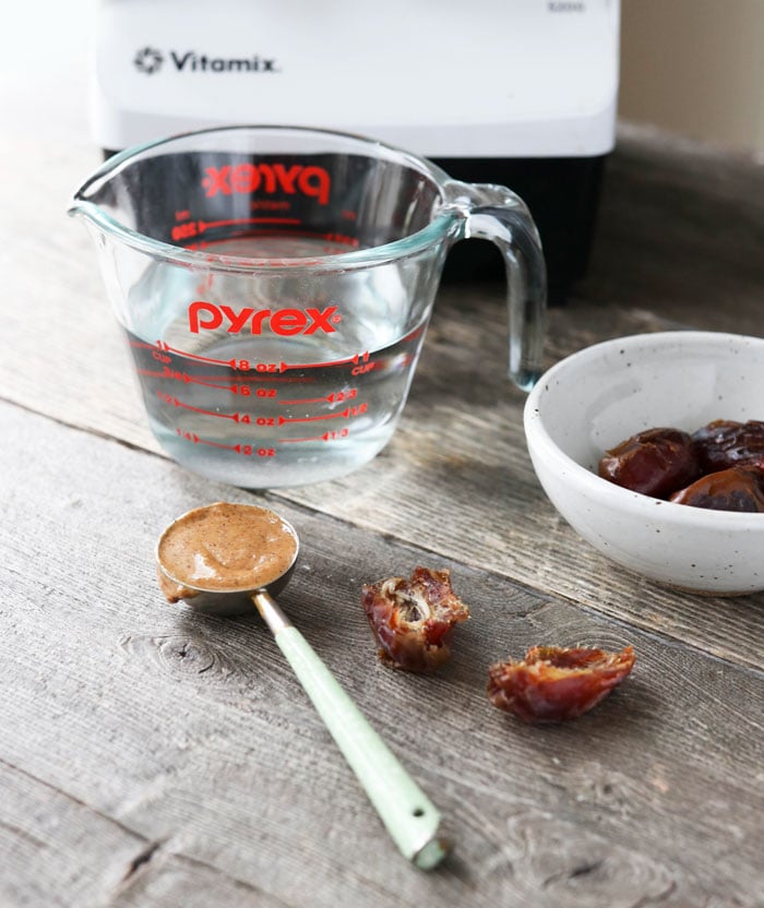 almond butter water and dates