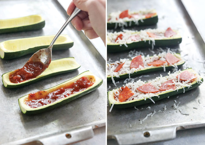 how to fill zucchini boats