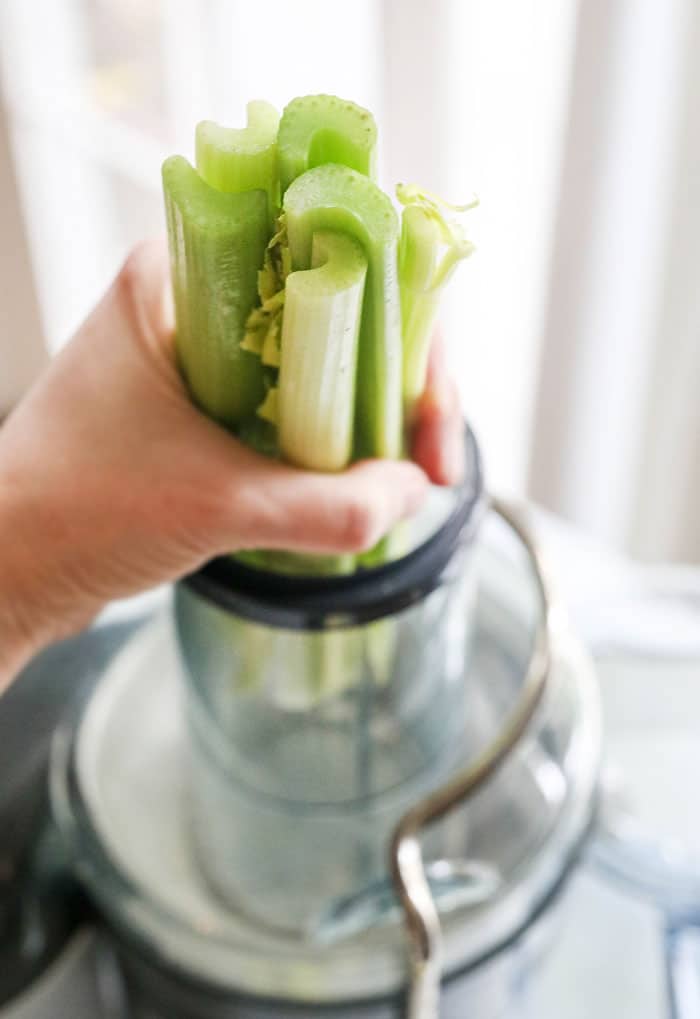 celery in juicer
