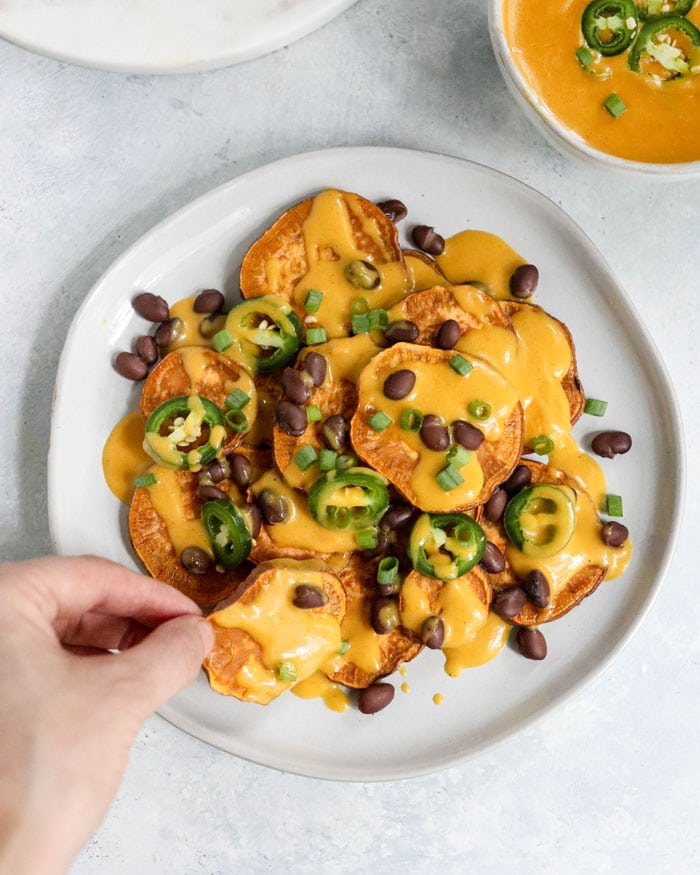 vegan sweet potato nachos