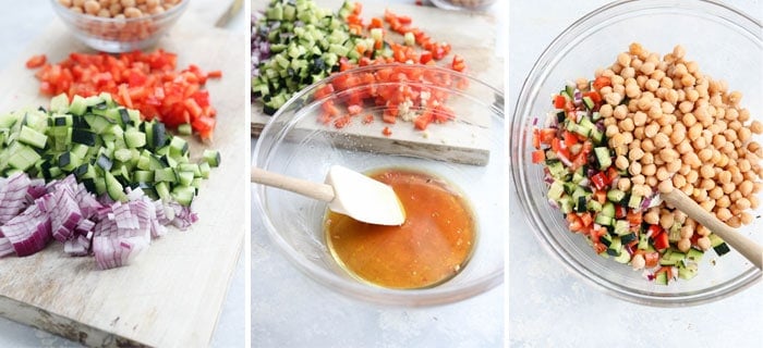 how to make vegan chickpea salad