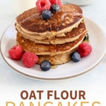 oat flour pancakes pin