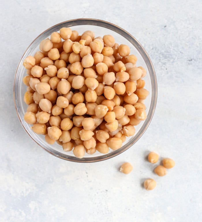 cooked chickpeas in a bowl