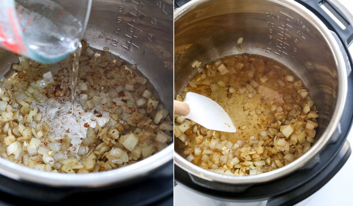 deglazing the bottom of instant pot