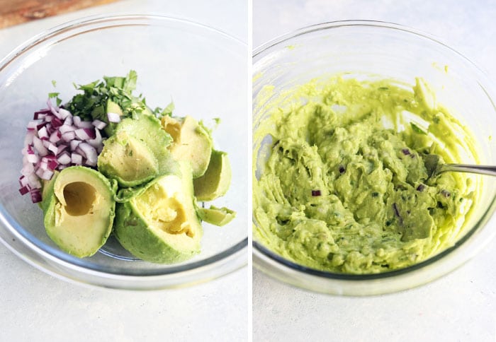 guacamole ingredient in a bowl