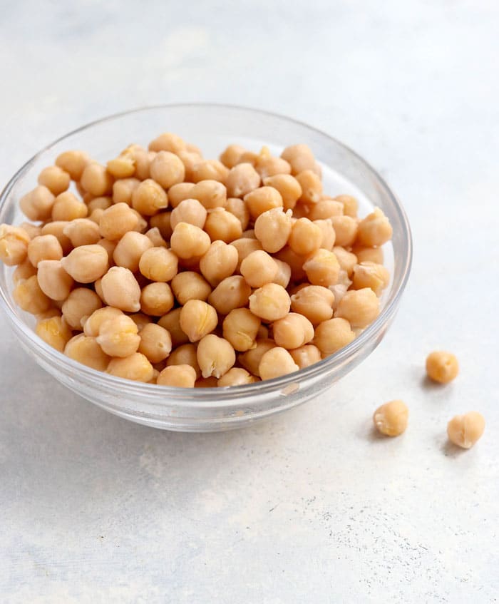 cooked chickpeas in a bowl