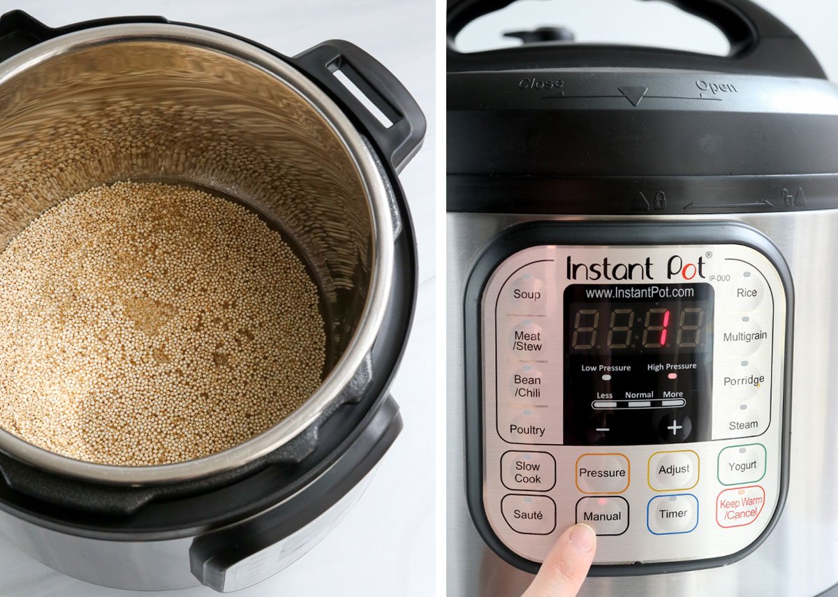 quinoa cooking for 1 minute in instant pot.