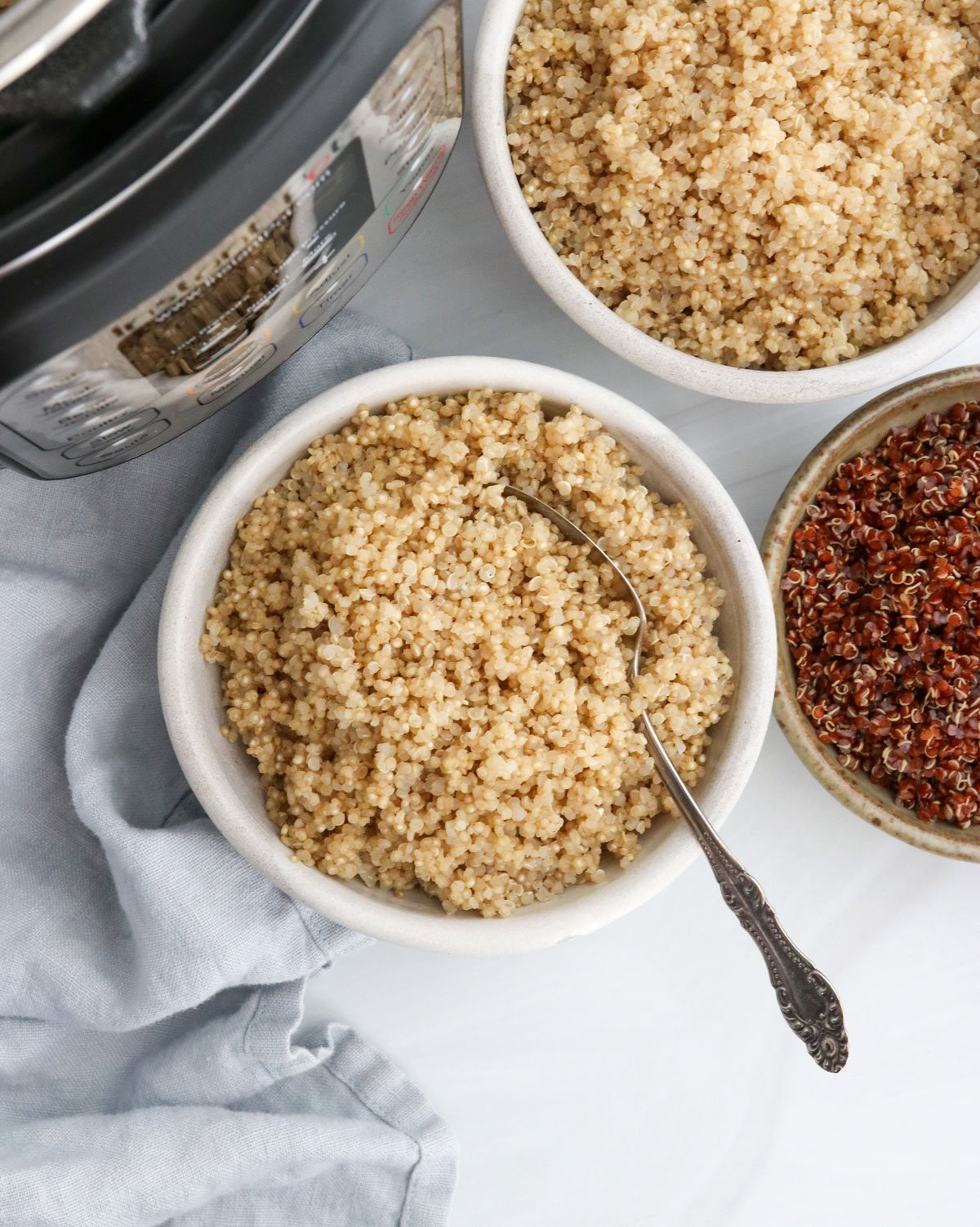 quinoa in bowls by the Instant Pot