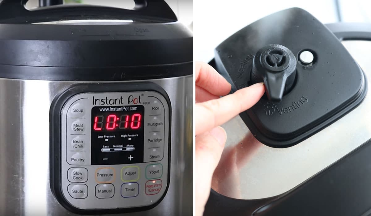 natural release screen on instant pot