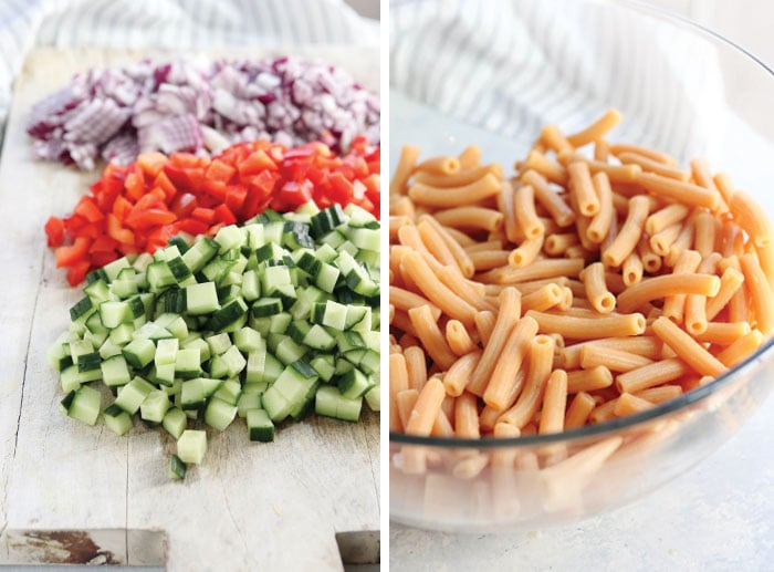 lentil pasta & veggies