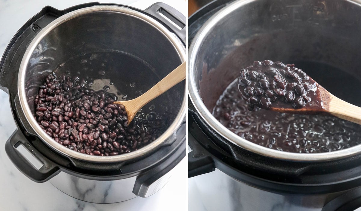 finished beans thickened in Instant Pot