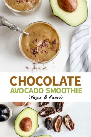 chocolate avocado smoothie pin